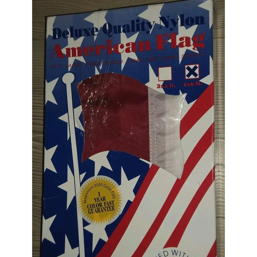 Annin 4x6 USA American Flag Deluxe Nylon Large Embroidered Stars Sewn Stripes